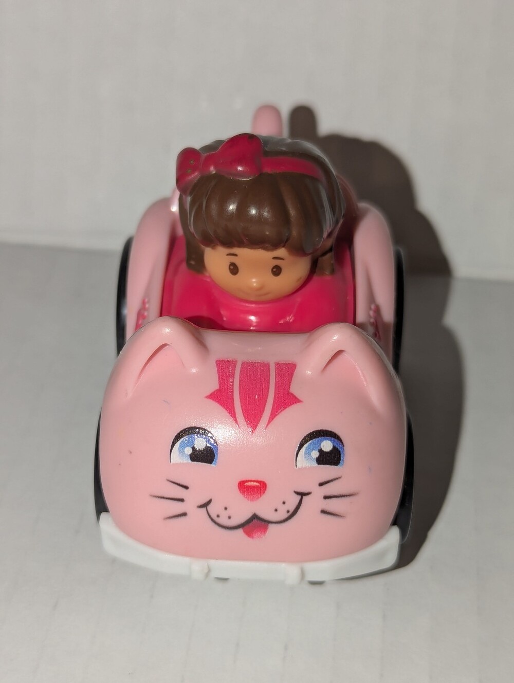 RARE HTF Fisher-Price Little People Wheelies MIA Pink Kitty Car 2015